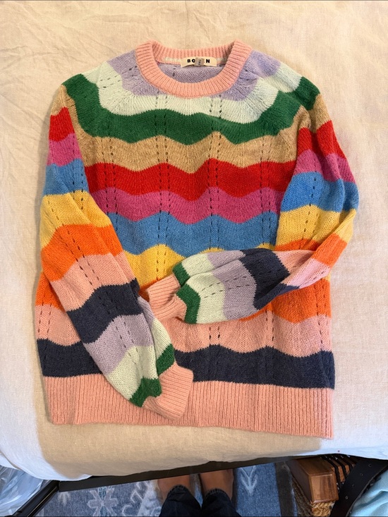 Boden Sweaters - Boden Multi-Color Wave Stripe Crewneck Sweater